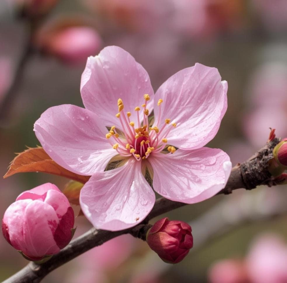 A beautiful pink blossom in bloom, representing growth, healing, and renewal